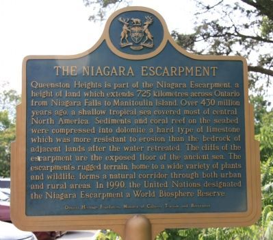 The Niagara Escarpment Marker image. Click for full size.