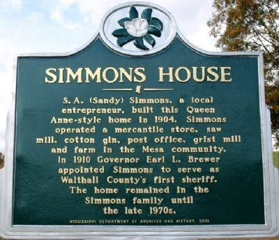 Simmons House Marker image. Click for full size.