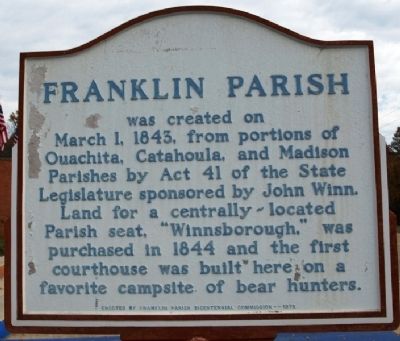 Franklin Parish Marker image. Click for full size.