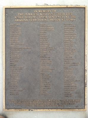 Memorial to the Inmates Marker image. Click for full size.