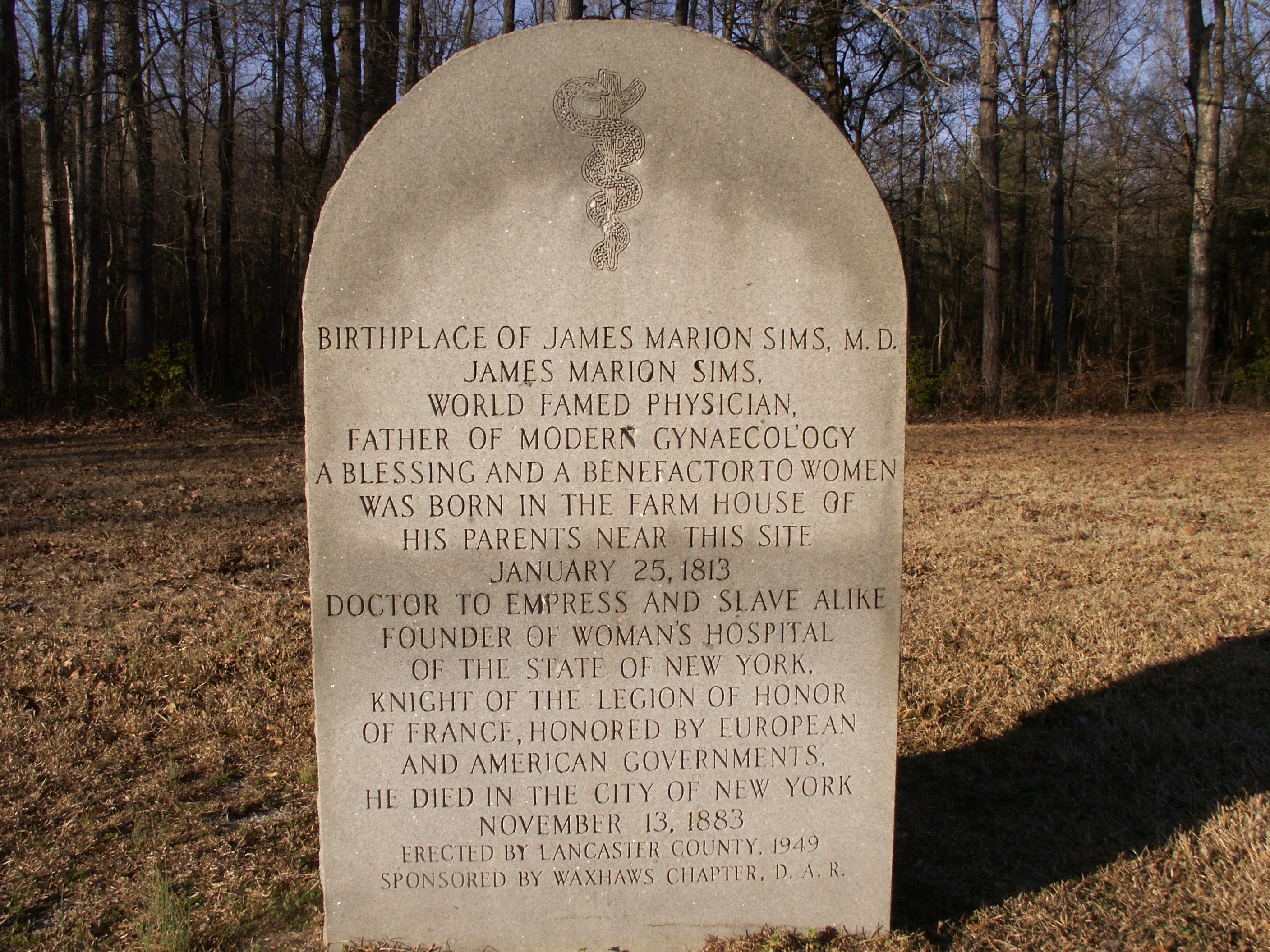 Birthplace of James Marion Sims, M.D. Marker