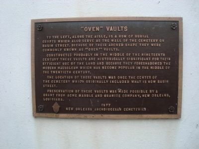 "Oven" Vaults Marker. Click for full size. "Oven" Vaults Marker image. Click for full size.