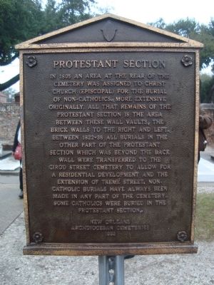 Protestant Section Marker. Click for full size. Protestant Section Marker image. Click for full size.