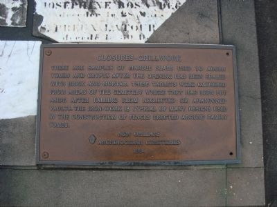 Closures – Grillwork Marker image. Click for full size.