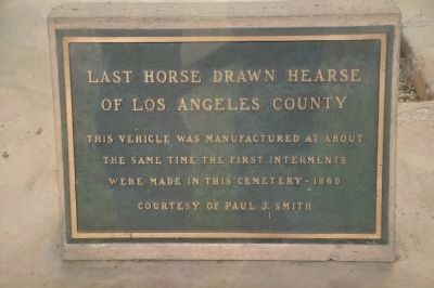 Last Horse Drawn Hearse Marker image. Click for full size.