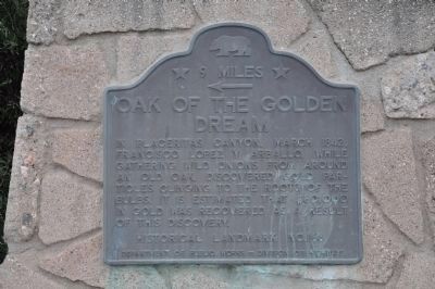 Oak of the Golden Dream Marker. Click for full size. Oak of the Golden Dream Marker image. Click for full size.