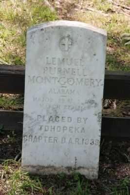 Major Lemuel P. Montgomery Headstone image. Click for full size.