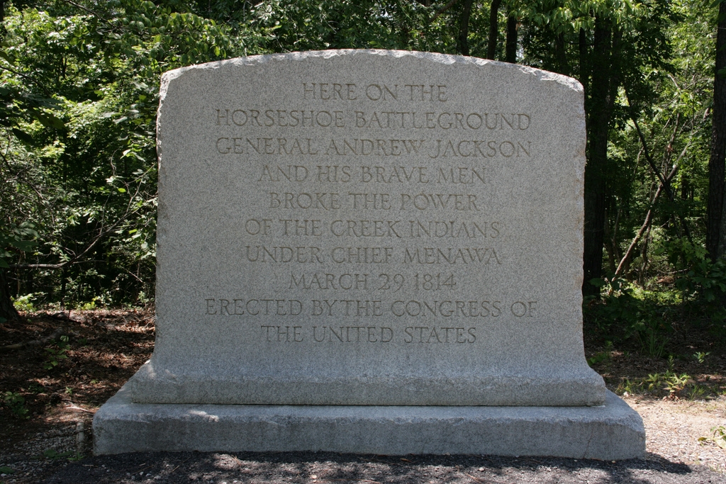 Horseshoe Bend Battleground Monument Marker