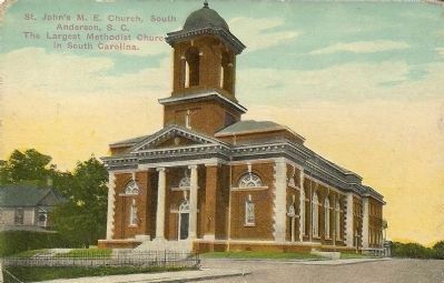 St. John's Methodist Church<br>Historical Postcard image. Click for full size.