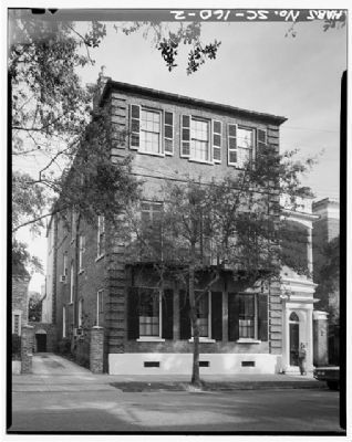 Thomas Heyward House, 18 Meeting Street, Historic American Engineering Record, Habs SC,10-CHAR,1--2 image. Click for full size.