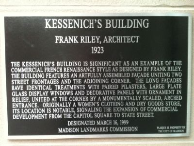 Kessenich's Building Marker image. Click for full size.