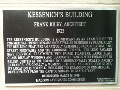 Kessenich's Building Marker. Click for full size. Kessenich's Building Marker image. Click for full size.