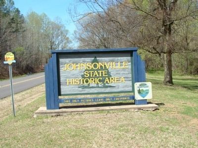 Johnsonville State Historic Area sign image. Click for full size.