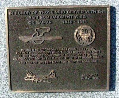 73rd Bombardment Wing Marker. Click for full size. 73rd Bombardment Wing Marker image. Click for full size.