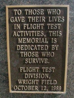 Flight Test Crews Marker. Click for full size. Flight Test Crews Marker image. Click for full size.