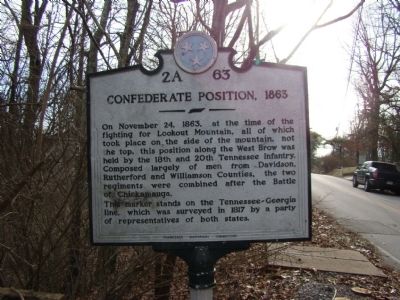 Confederate Position, 1863 Marker image. Click for full size.
