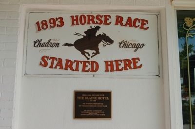 Plaque on the Blaine Hotel. Click for full size. Plaque on the Blaine Hotel image. Click for full size.