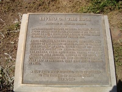 Living on the Edge Marker. Click for full size. Living on the Edge Marker image. Click for full size.