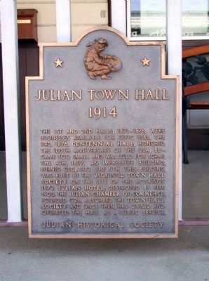 Julian Town Hall (1914) image. Click for full size.