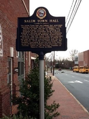 Salem Town Hall Marker. Click for full size. Salem Town Hall Marker image. Click for full size.