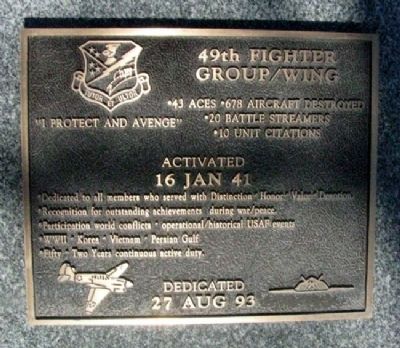 49th Fighter Group/Wing Marker. Click for full size. 49th Fighter Group/Wing Marker image. Click for full size.