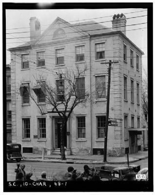 Old Jewish Orphanage, 88 Broad Street, Historic American Engineering Record,Habs SC,10-CHAR,68--1 image. Click for full size.