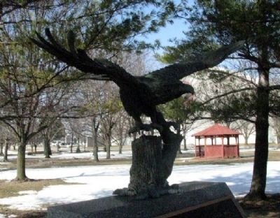 USAAF Warsaw Uprising Support Memorial Eagle image. Click for full size.