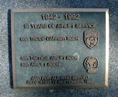 50th Troop Carrier Tactical Airlift Airlft Squadron Marker. Click for full size. 50th Troop Carrier Tactical Airlift Airlft Squadron Marker image. Click for full size.