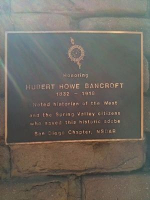 Honoring Herbert Howe Bancroft 1832-1918 image. Click for full size.