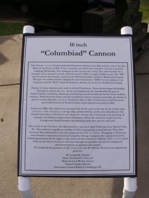 The "Columbiad" Cannon Marker image. Click for full size.