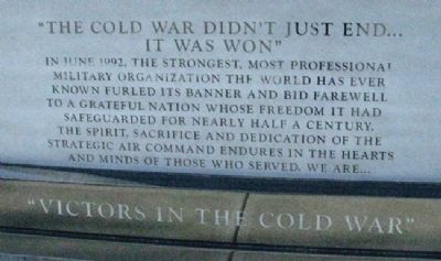 Strategic Air Command Memorial Text. Click for full size. Strategic Air Command Memorial Text image. Click for full size.