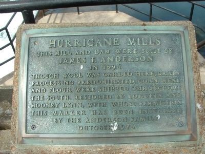 Hurricane Mills Marker. Click for full size. Hurricane Mills Marker image. Click for full size.
