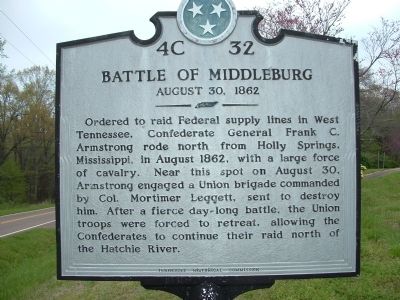 Battle of Middleburg Marker image. Click for full size.