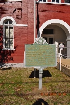 Old Tishomingo County Courthouse Marker. Click for full size. Old Tishomingo County Courthouse Marker image. Click for full size.