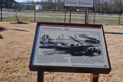 Corinth Panorama -- 1862 Marker. Click for full size. Corinth Panorama -- 1862 Marker image. Click for full size.