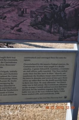 "Decision at the Crossroads" Corinth: October 4, 1862 Marker image. Click for full size.