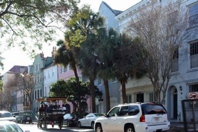 looking south at 83-107 East Bay Street���Rainbow Row image. Click for full size.