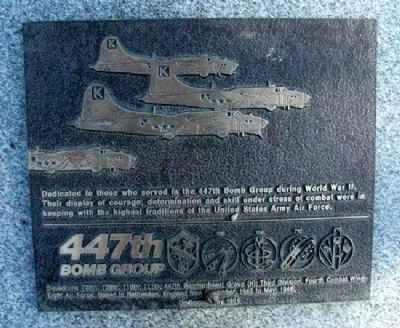 447th Bomb Group Marker. Click for full size. 447th Bomb Group Marker image. Click for full size.