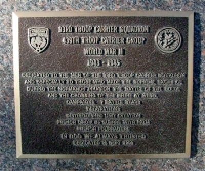 93rd Troop Carrier Squadron Marker image. Click for full size.