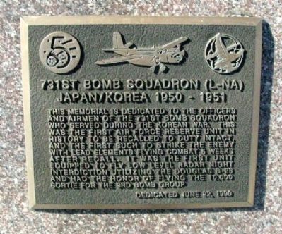 731st Bomb Squadron (L-NA) Marker image. Click for full size.