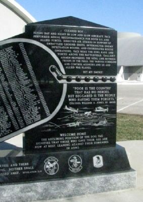 Forward Air Controllers Memorial (Side B) image. Click for full size.