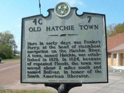 Old Hatchie Town Marker. Click for full size. Old Hatchie Town Marker image. Click for full size.