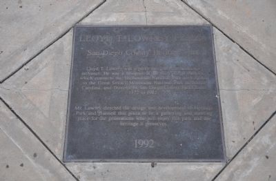 Lloyd T. Lowrey Plaza Marker. Click for full size. Lloyd T. Lowrey Plaza Marker image. Click for full size.