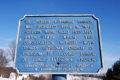St. Peter's Lutheran Church Marker image. Click for full size.
