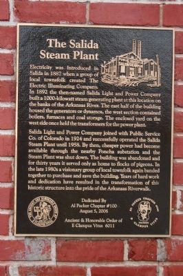 The Salida Steam Plant Marker image. Click for full size.