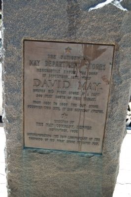 David May Marker. Click for full size. David May Marker image. Click for full size.