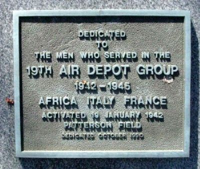 19th Air Depot Group Marker. Click for full size. 19th Air Depot Group Marker image. Click for full size.