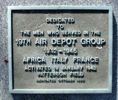 19th Air Depot Group Marker image. Click for full size.