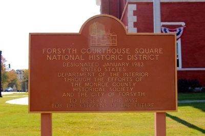 Forsyth Courthouse Square National Historic District Marker image. Click for full size.