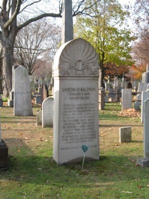 Simeon E. Baldwin Marker. Click for full size. Simeon E. Baldwin Marker image. Click for full size.